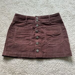 Free People Brown Mini Skirt
